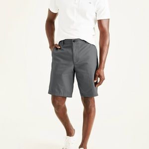 Dockers Men’s Grey “Perfect” 10.5” Shorts in “Sea Cliff” Grey, Size W33